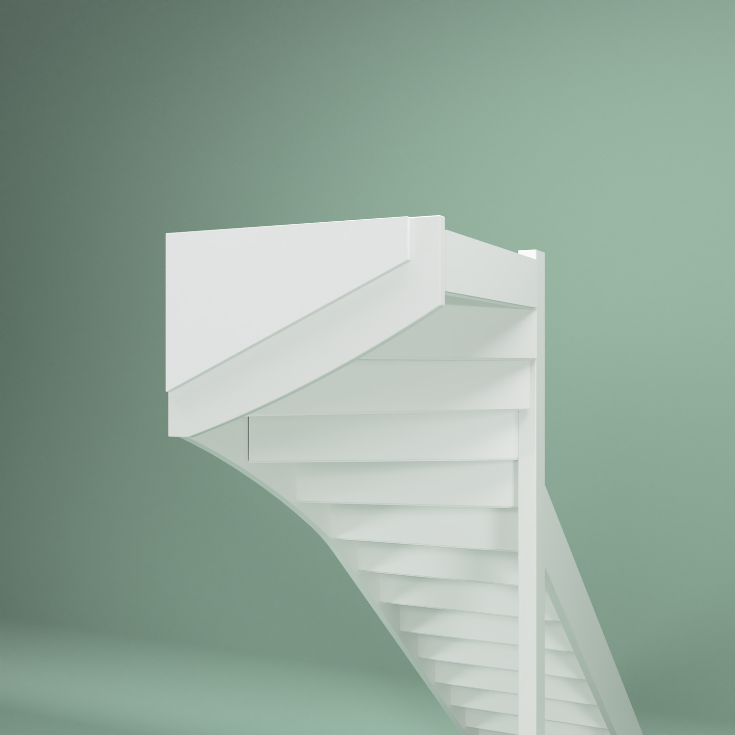 Trap dichtmaken paneel: draai boven (bolle trapboom)